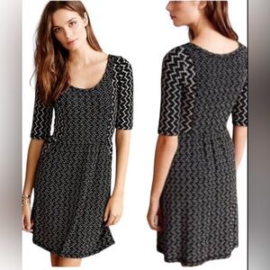 Anthropologie Saturday Sunday Chevron Panel Textured Dress. Size S